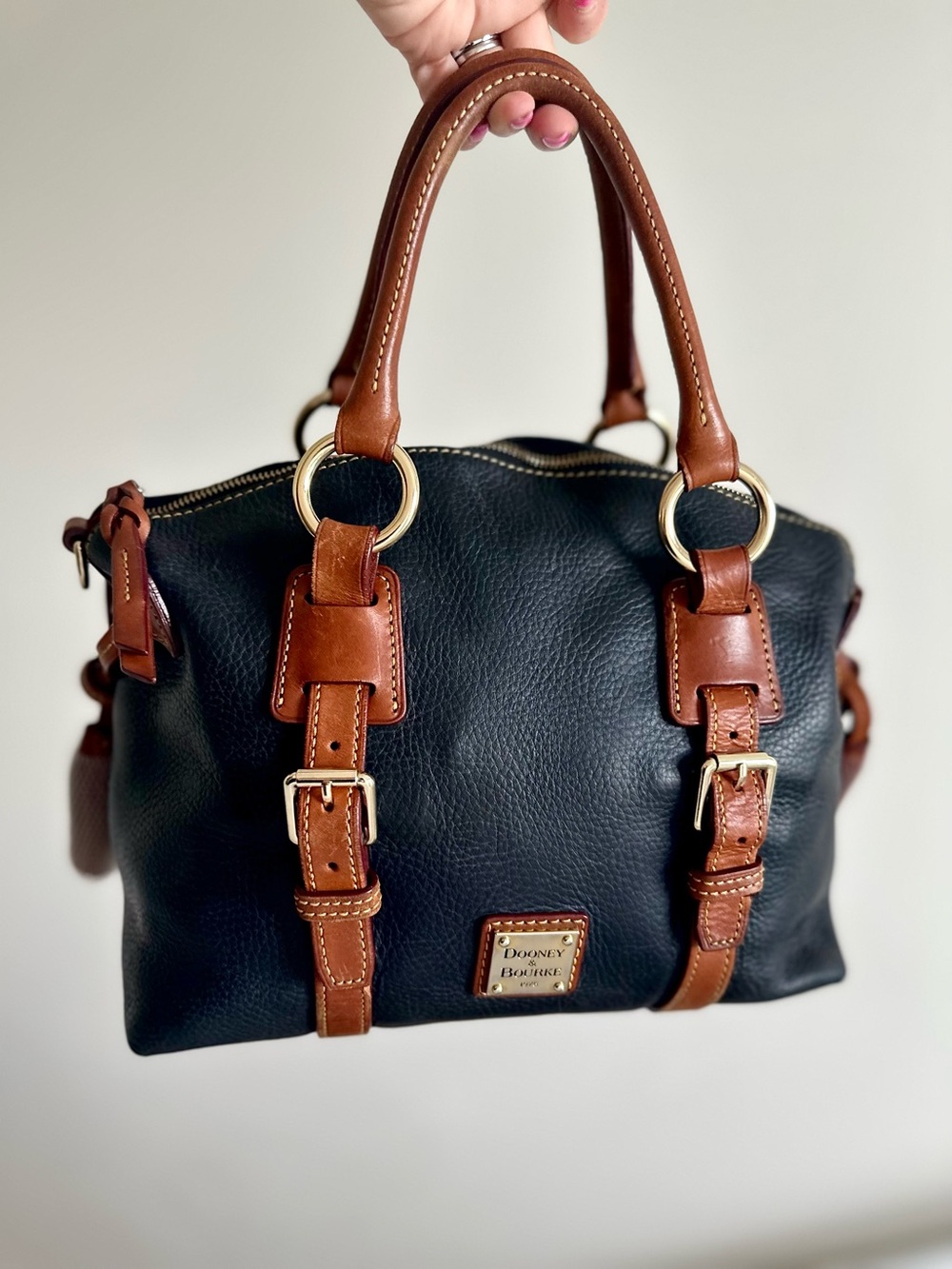 Dooney & Bourke Black Pebble Leather Bristol Satchel - Picture 12 of 12